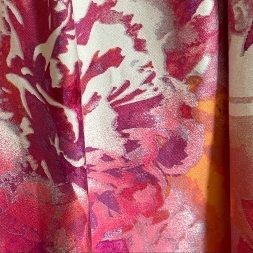 $20 SALE Sleeveless Sundress Pink Peach Orange White NINE WEST Floral Pattern - Picture 5 of 9